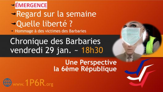 Chronique des Barbaries du vendredi 29 janvier 2021 : Quelle liberté ? Regard sur la semaine