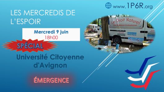 Mercredis de l'Espoir du 9 juin 2021 : Spécial Université Citoyenne d'Avignon